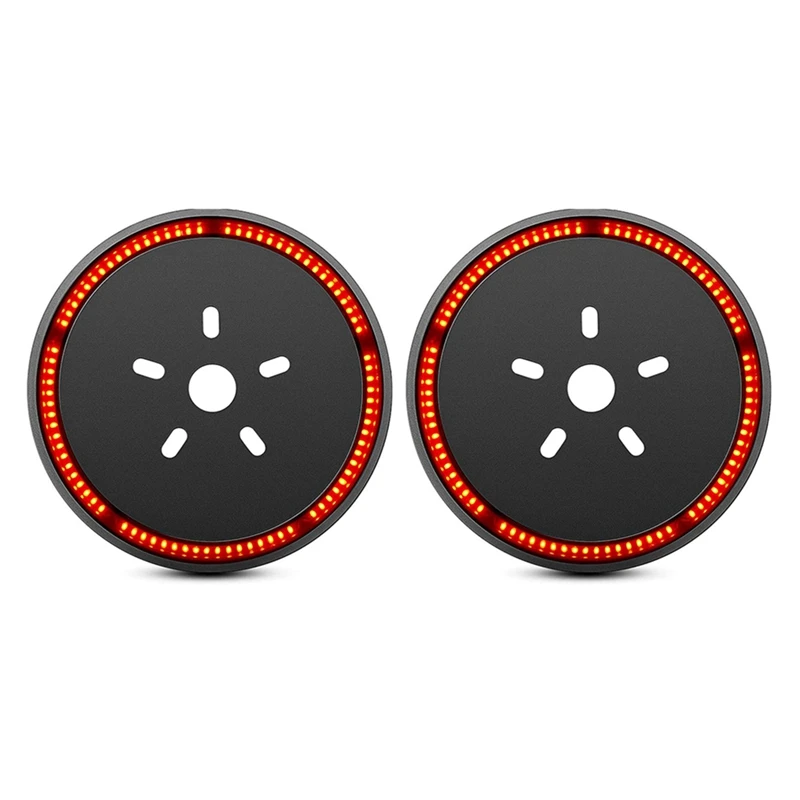 2X Spare Tire Brake Light Wheel Light 3Rd Third Brake Light for JEEP Wrangler 2007-2018 JK JKU YJ TJ, Red Light