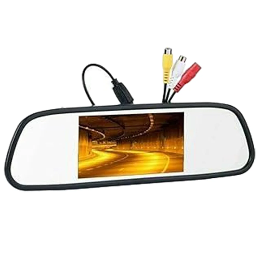

Waterproof Wireless Car Backup Camera Rear View System Night Vision with 4.3 Rearview Mirror Display Car Rear View Kit