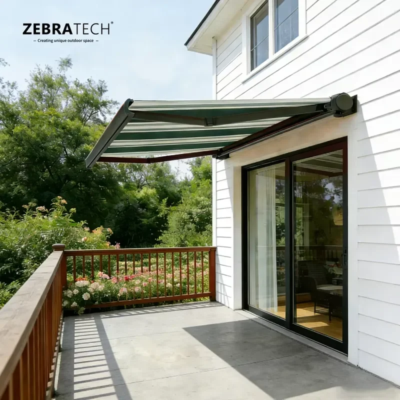 

Flexibly Adjustable Retractable Awning with Aluminum Alloy Frame Modern Design for Villa Balcony Outdoor Garden Patio Use