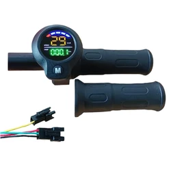 1pc Throttle 48V Electric Bike Ebikes Scooters 5pin Hall Throttle LCD Display Round Color Screen Electric Vehicle Throttle Parts