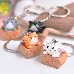 Cute Carton Cat Keychain for Women Men “Take me away” Funny Key Ring Animal Car Key Holder Handbag Accessories Gift