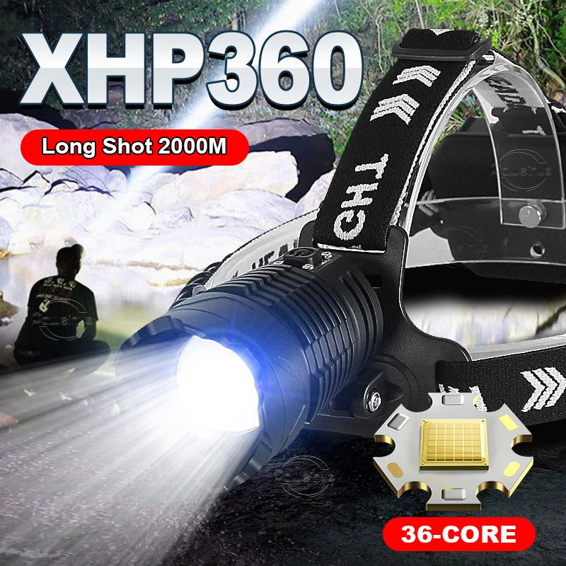 

Strong Light LED Headlight USB Rechargeable Lamp Outdoor Headlamp Fishing Head Torch Waterproof Work Light For Fishing Camping