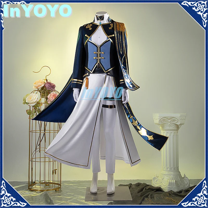 InYOYO Vtuber Ibrahim FANTASIA 4th Anniversary Handsome Uniform Cosplay Costume Role Play Halloween Party Outfit Men Custom Made