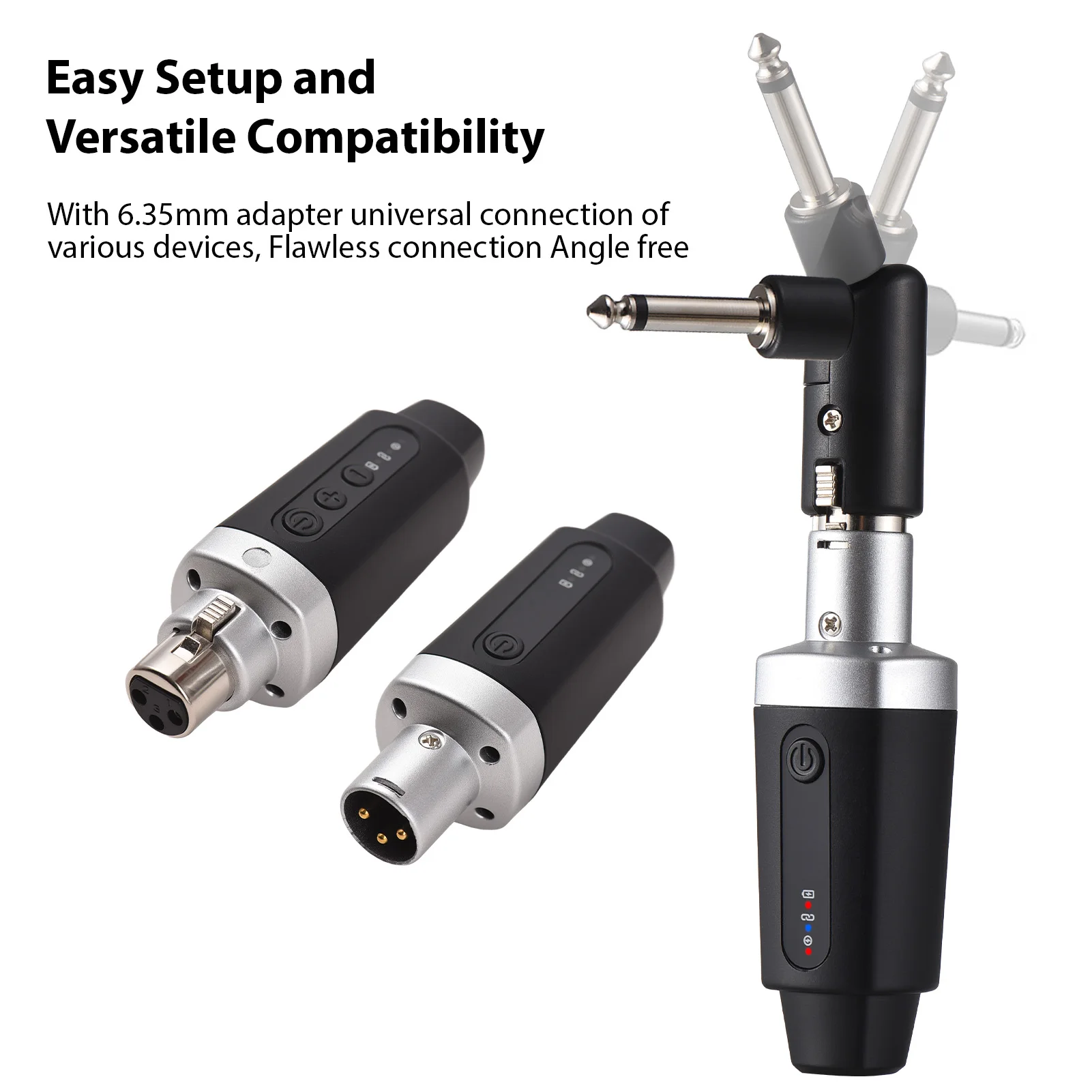 

Микрофон, беспроводной Xlr-передатчик и приемник, беспроводная микрофонная система для аудиомикшера, электрогитары, бас-гитары, длина 30-50 м/98-164 фута