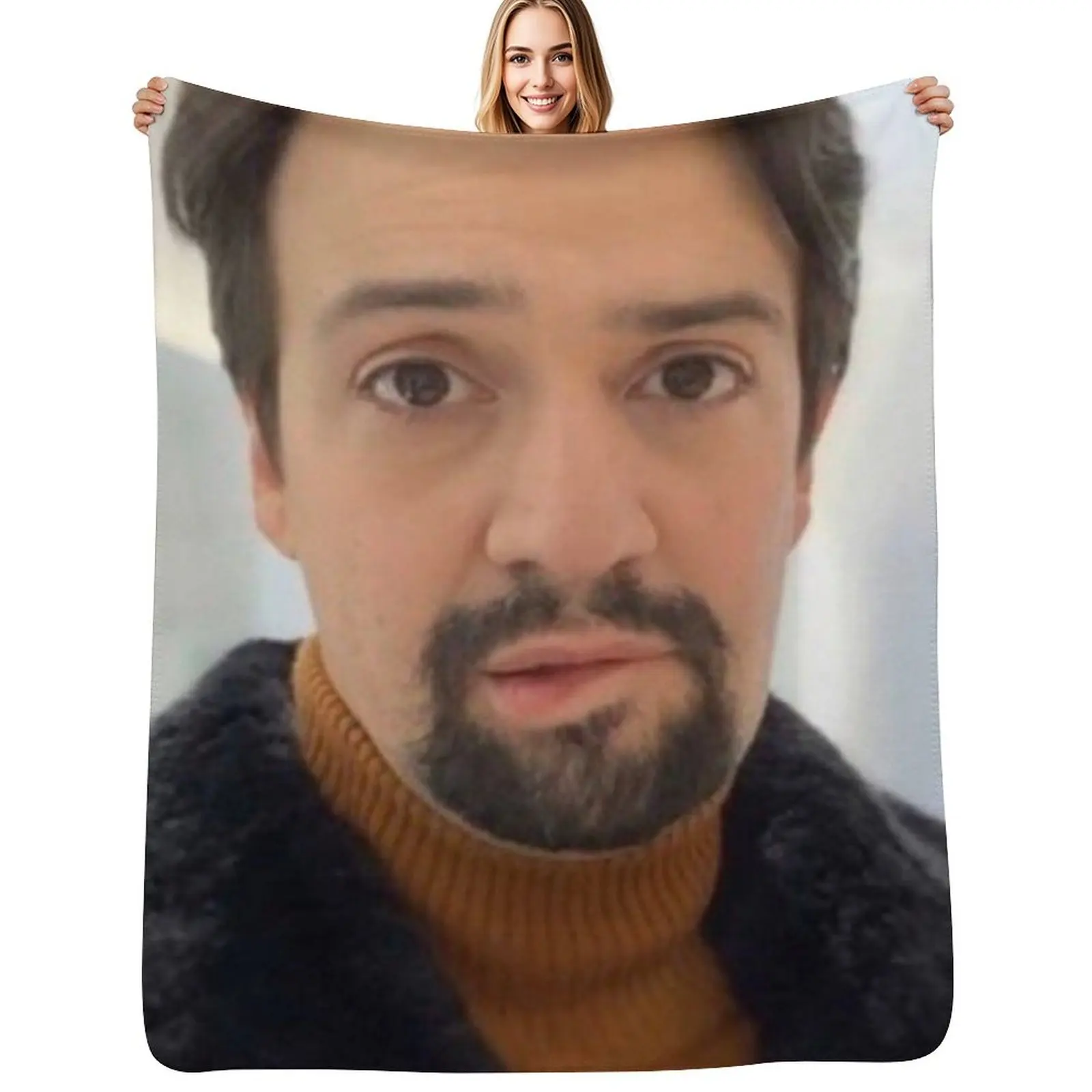 

manuel miranda lip bite meme Throw Blanket Loose Thins Winter beds Plaid Blankets