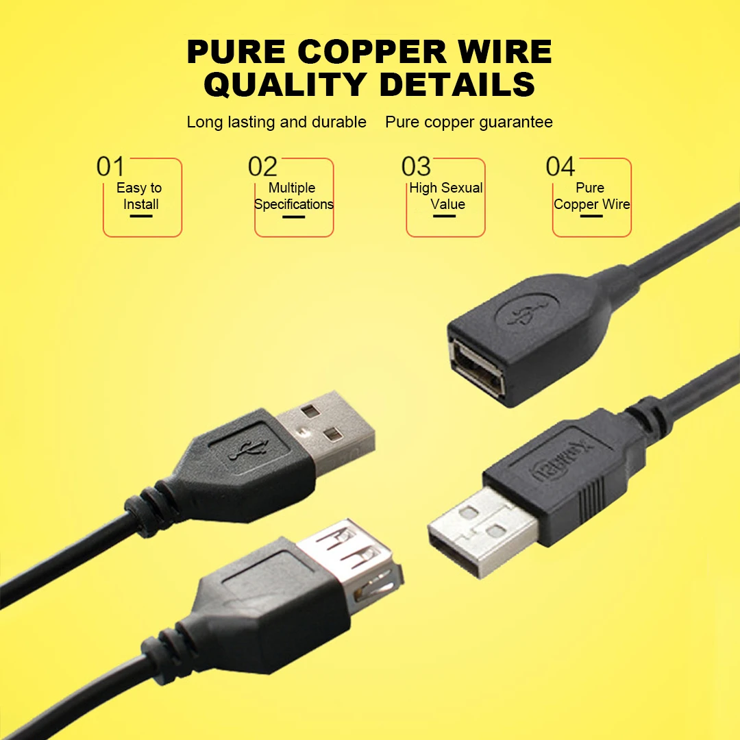 USB Extension Cable LED Single And Dual Color Advertising Display U Disk Card Modification Electronic Screen Accessories
