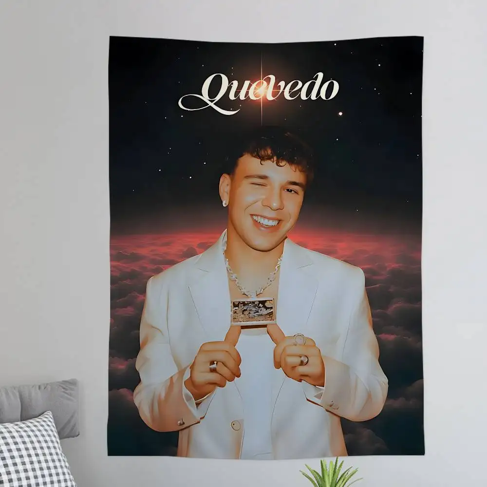 Popular Q-Quevedo Singer Cartoon Tapestry Art Science Fiction Room Home Decor Wall Hanging Home Decor