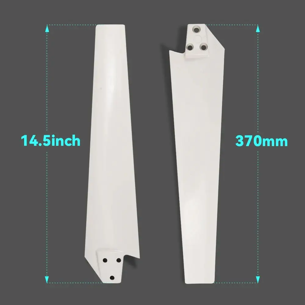 Cuchillas de 370mm para turbina eólica Horizontal, accesorios de generador de viento de 2000W, cuchillas de bricolaje para uso doméstico