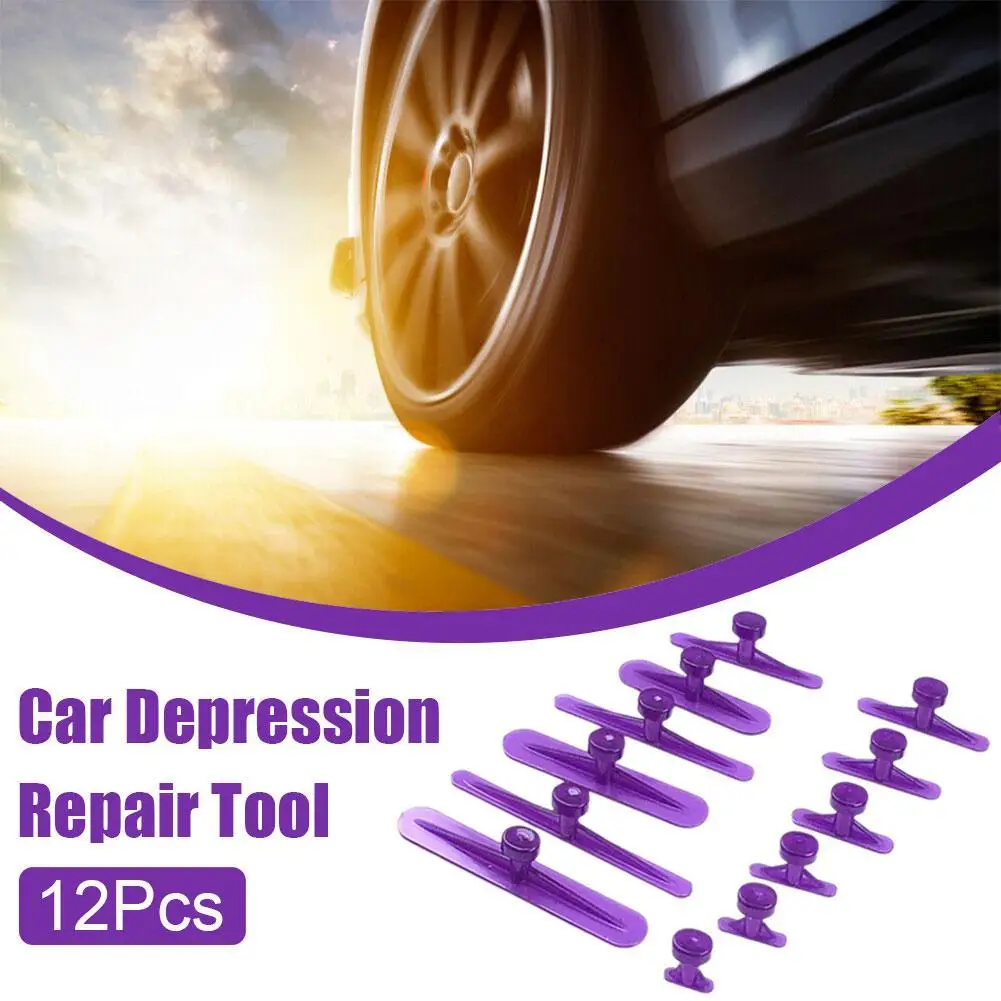 

12Pcs Glue Pulling Tabs Car Dent Repair Hail Dent Removal Tools Paintless Dent Removal Pit Remover Glue Tabs Versatile