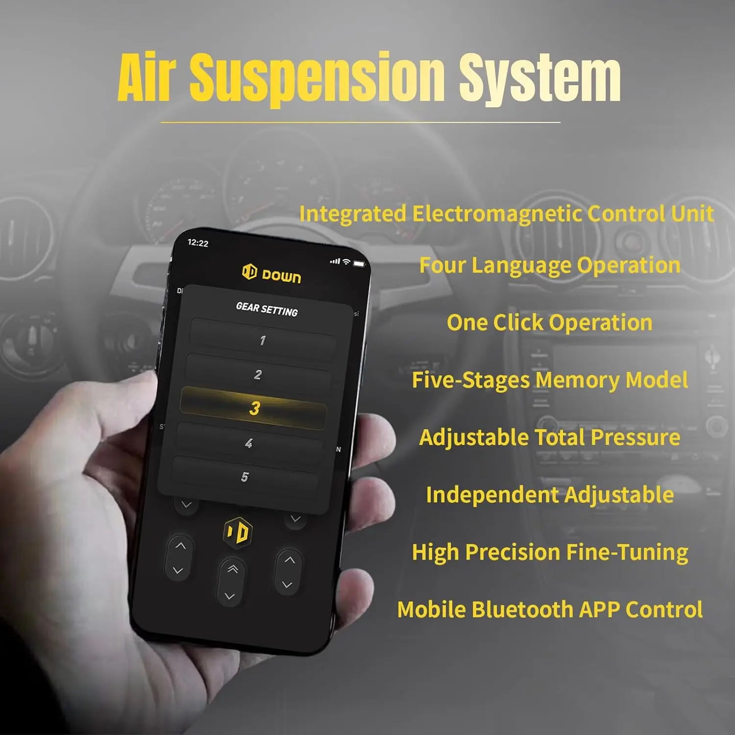Air Management Top Grade Air Suspension System Kit With Air Fitting Packs, Electronic Control System/pneumatic/airlift 5 Memory