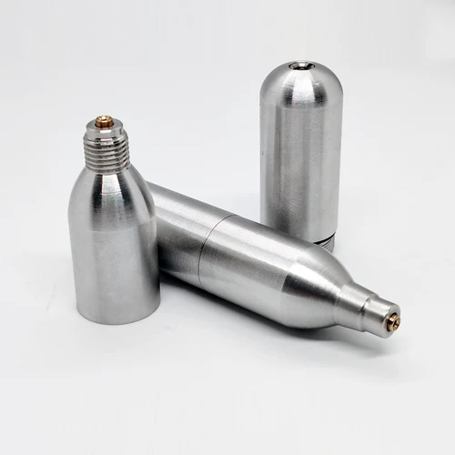 Imagen 2 del producto Cilindro de co2 recargable, cartuchos de CO2 de 12g y 16g, inflador de CO2 de repuesto para neumáticos de bicicleta, equipo de elaboración con rosca sin rosca