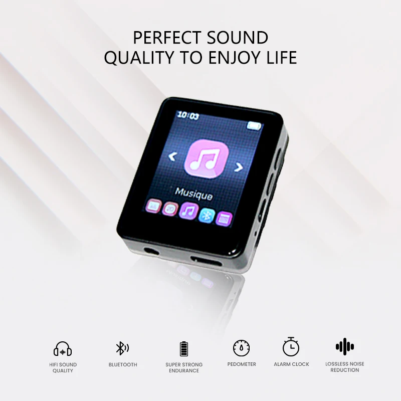 

1.77-inch MP3 Player Type-c Portable Walkmen Bluetooth 5.3 Compatible E-Books Recording Sports FM Radio Music Player 2025 New