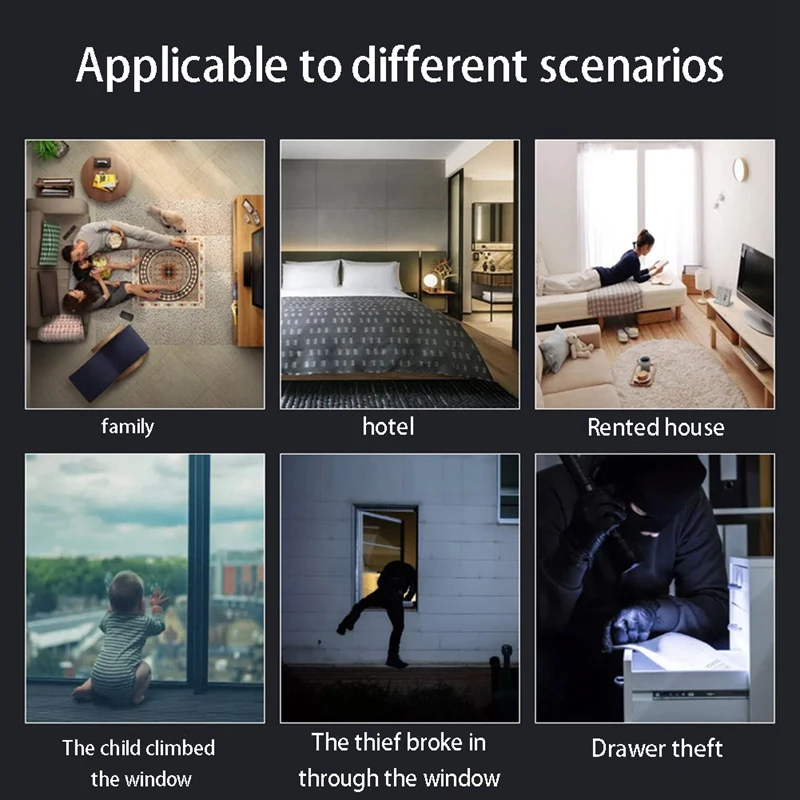 Smart WiFi Porta Detector Magnético, Porta e Janela Sensor, Interruptor Magnético, Sensor de Alarme Anti-Roubo