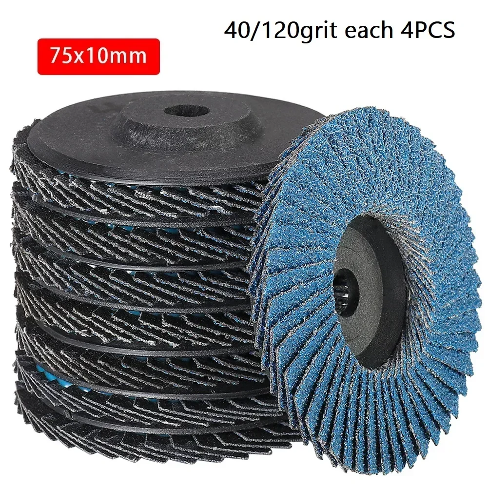 

Flat Flap Discs 3 Inch Polishing Abrasive Grinding Wheel Metal and Nonmetal Grinding Low Noise Good Wear Resistance