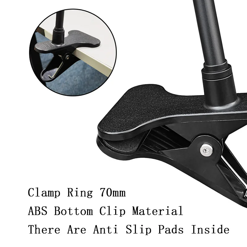 Universal Protable Flexible Camera Clamp Mount Monitor Holder Stand Punch-Free Bendable Bracket Base for Webcam Monitor
