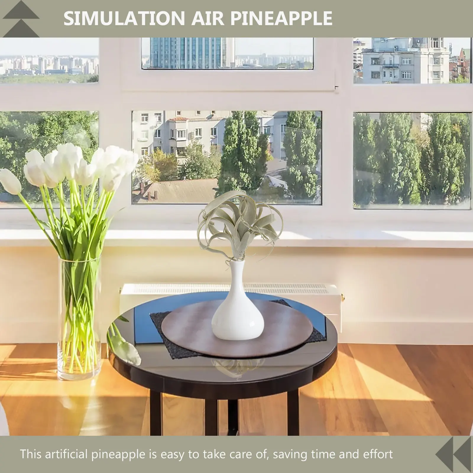 

1 шт. Реалистичный искусственный ананас (имитация) для домашнего декора, украшения для вечеринок, офиса, кафе, зеленый