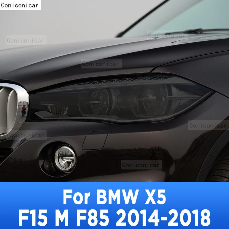 

Car Headlight Tint Anti-Scratch Black Protective Film Self Healing TPU Stickers For BMW X5 F15 M F85 2014-2018 Accessories