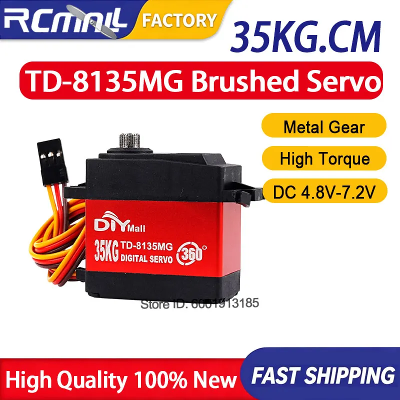 35KG Digital Servo Waterproof High Torque Metal Gear Steering Motor Compatible with 1/8 1/10 RC Cars Crawlers Boats Robotics