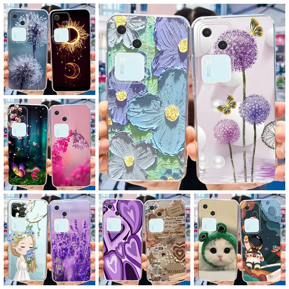 For Vivo V30 Pro Case V2319 Luxury Painted Cover Clear Silicone Soft TPU Phone Cases For Vivo V30 V 30 VivoV30 Pro Fundas Bumper