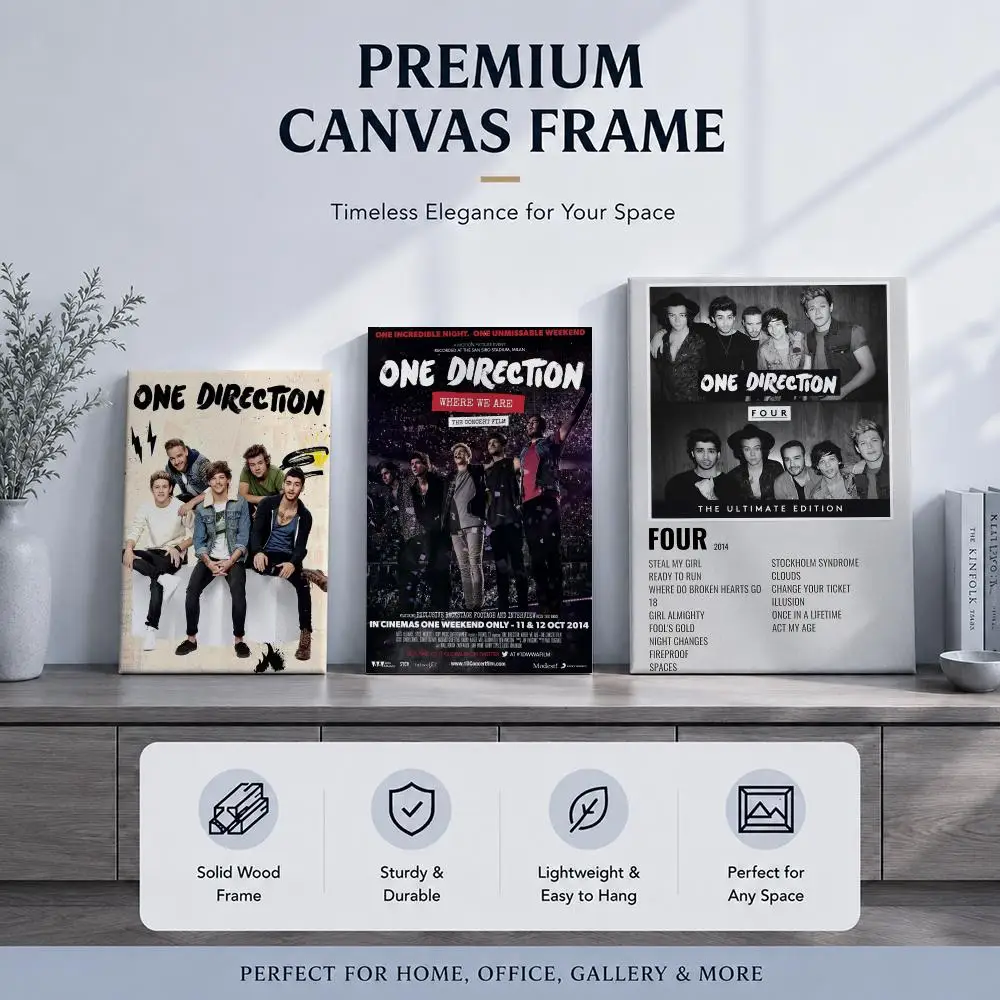 Pop Band O-One DirectionS Framed Wall Painting Framed Poster Wall Decor – Complements Any Wall Ambiance