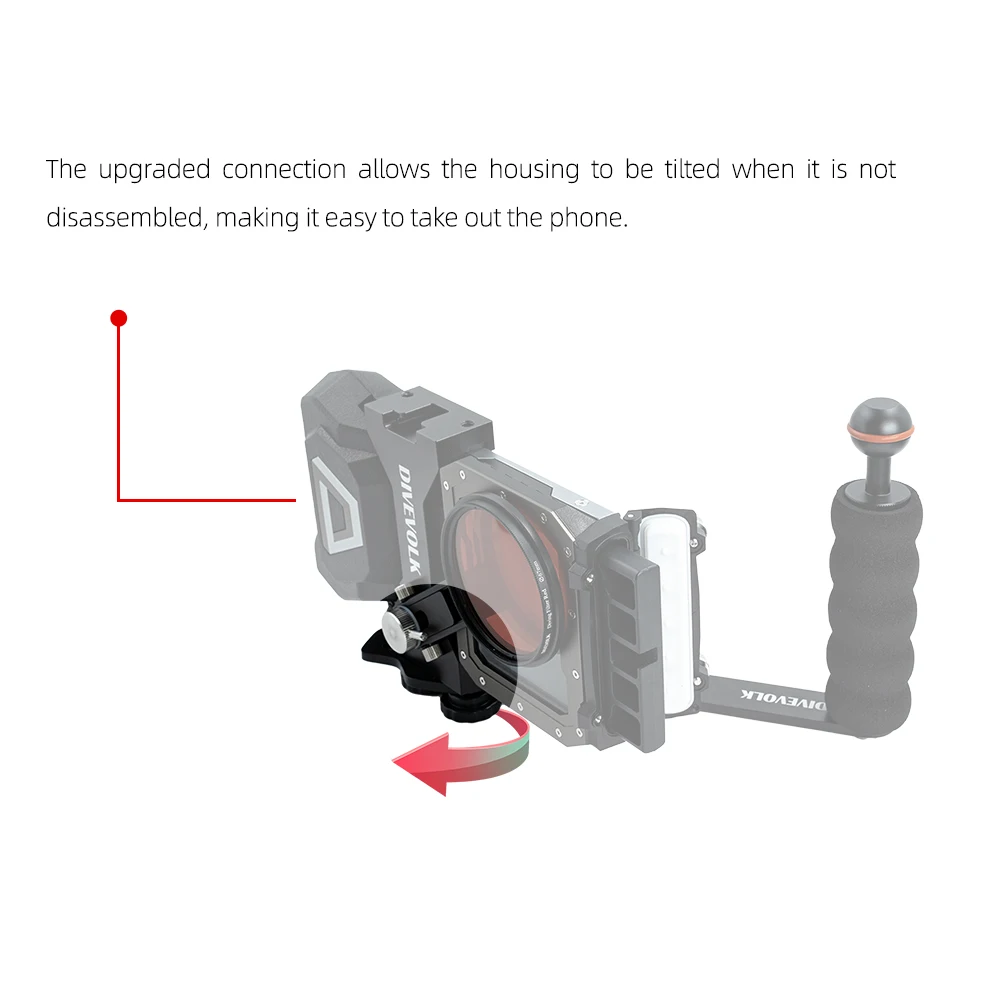 DIVEVOLK Single Handle Tray for seatouch 4 max underwater Housing