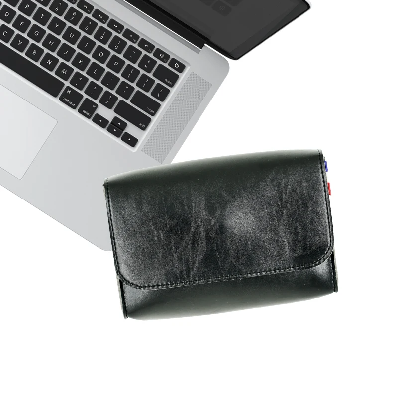 Magnetic Button PU Leather Pouch Chargers Storage Bags Sleeve For Macbook Accessories Mouse Data Line Power Spply Storage Bag