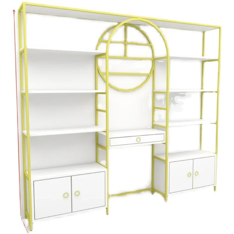 Skincare product shelves, product display racks, display cabinets, light luxury nail salon items