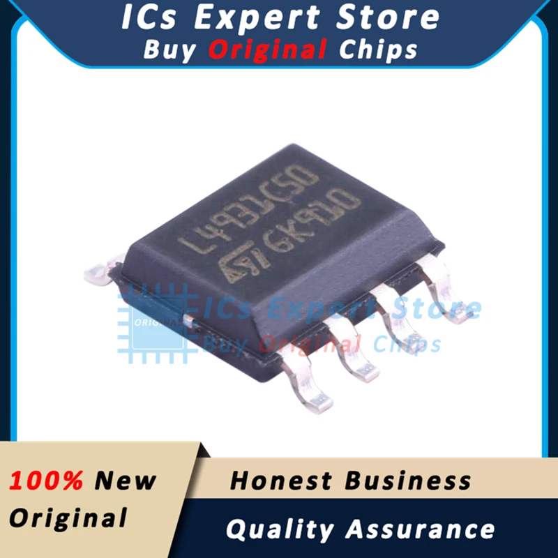 10PCS/LOT Orignal IC Chips L4931CD50-TR LDO Regulators L4931C50 L4931CD50-TR SOIC-8