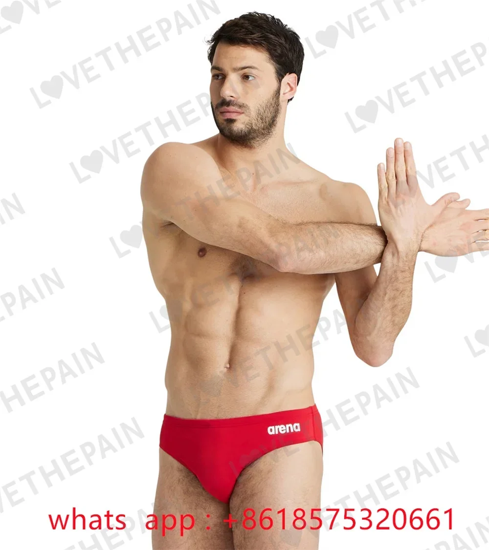 Men's Solid Brief Pure Colour Swimsuit Triangle Swimsuit Jammer Swimsuit Runks Beach Shorts Quick Dry Surf Swimming Underwear