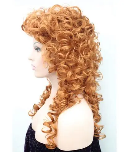 

Fashion women's wigs curly 60cm long synthetic hair wig loose curls color 130A