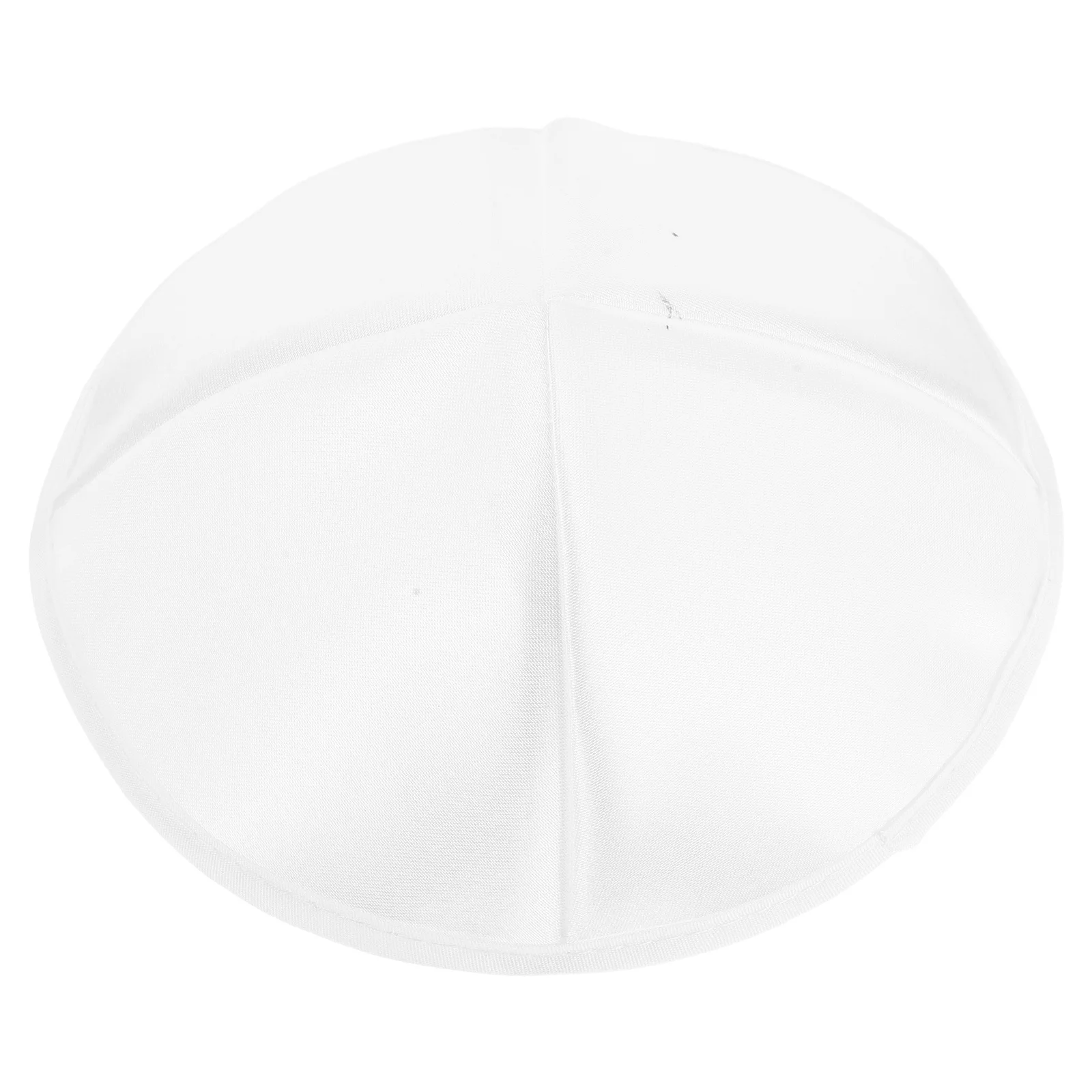 

Breathable Jewish Kippah for Men White Polyester Yarmulke Skullcap Religious Head Covering Round Design for Ceremonial and