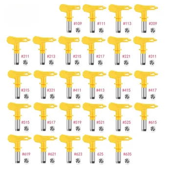 Ugello di spruzzo airless giallo con materiali metallici mul...