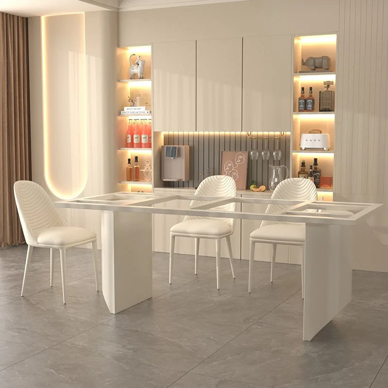 Simple cream wind table leg bracket tea table large board table leg support foot island table bracket desk table baseplate suppo