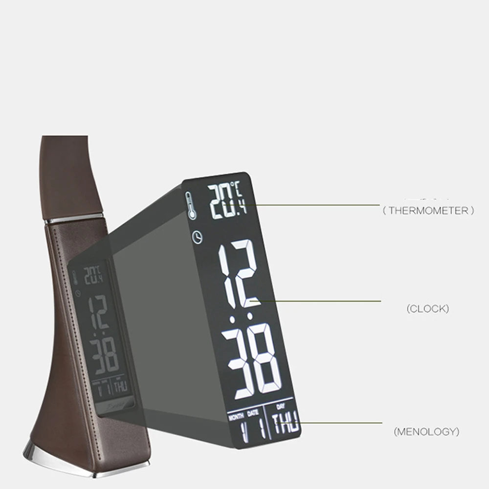 

LED Desk Lamp,Eye Protection Press Dimmable Lamp With Calendar Temperature Alarm Clock For Office,Bedroom & Dorm-B51B