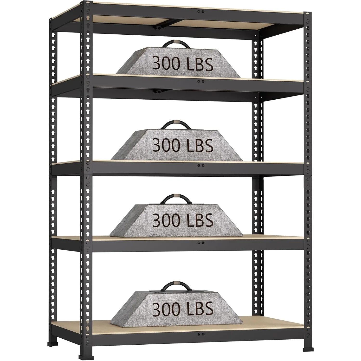 

35.5" W x 16" D x 71" H Adjustable Garage Storage Shelves - 5-Shelf Heavy Duty Shelving Unit, Metal Utility Storage Organizer