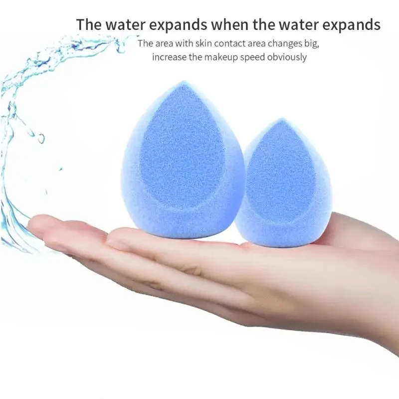 Esponja de maquillaje de terciopelo, esponja de microfibra para superficie cosmética, gota de agua, mezcla, herramientas de base, polvo Facial, crema BB, 1 ud.