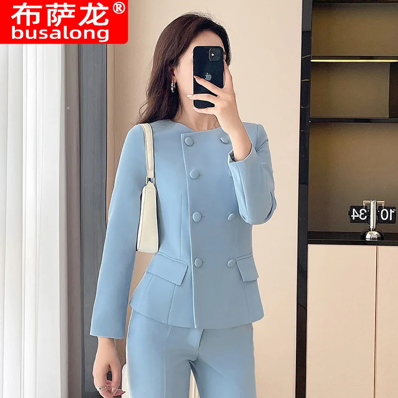 Professional Suit Set for Women, Autumn and Winter New Style, Beauty Salon Cashier Front Desk Reception High-end Goddess Workwea