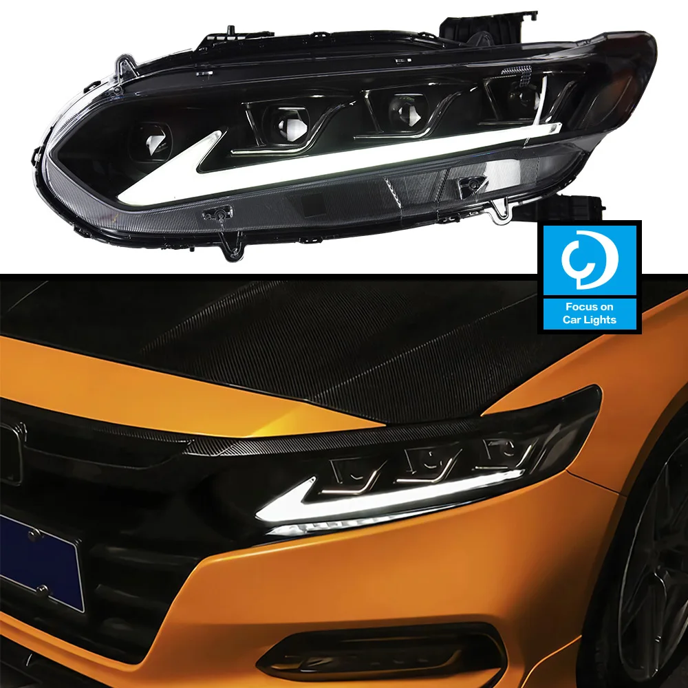 Car Front Headlight For Honda Accord G10 2018-2021 Type LED HeadLamp Styling Dynamic Turn Signal Lens Automotive Accessories 2PC