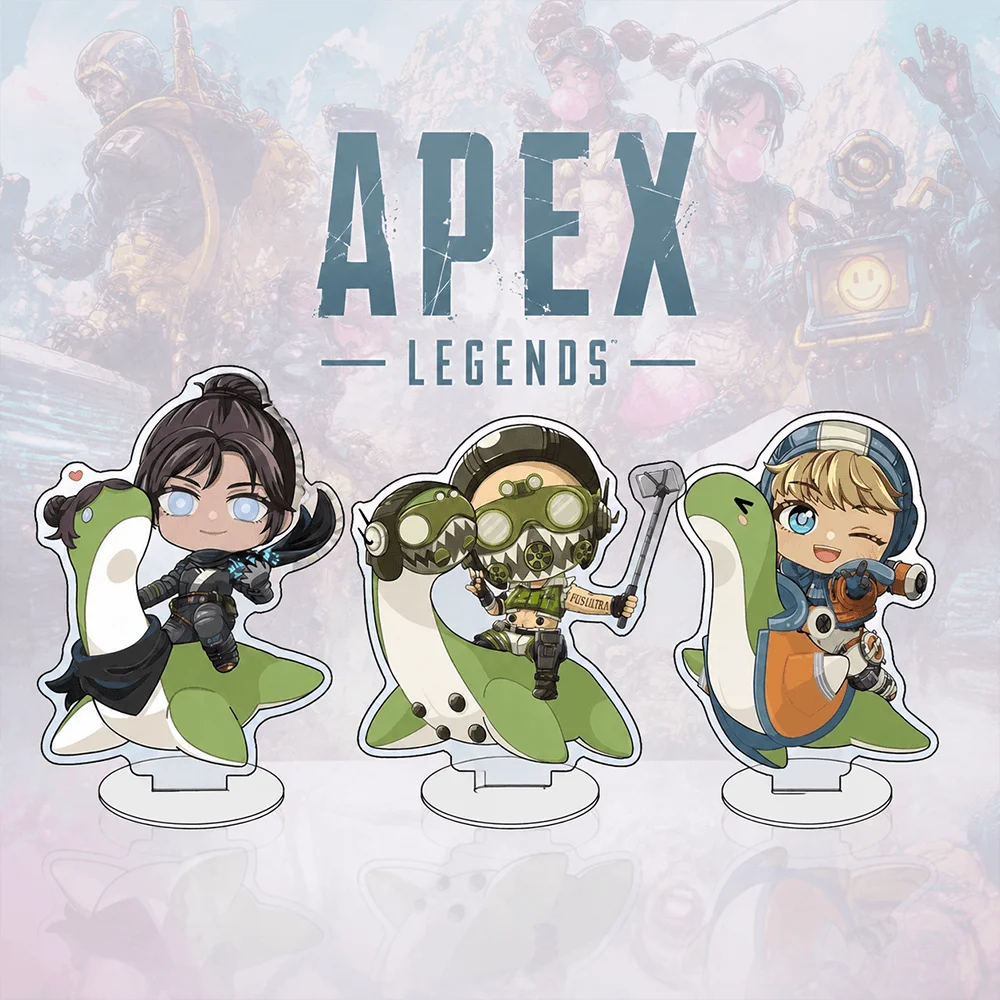 Apex Legends Wraith 10cm Acrylic Stand Keychain Chibi Riding Nessie Ver Game Character Tabletop Ornament Desk Room Decor Figure