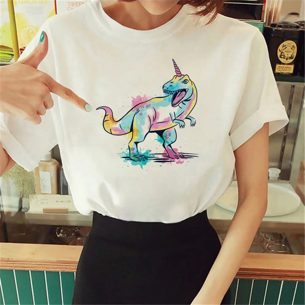 

Dinosaurs top women anime manga harajuku t shirt girl 2000s clothing