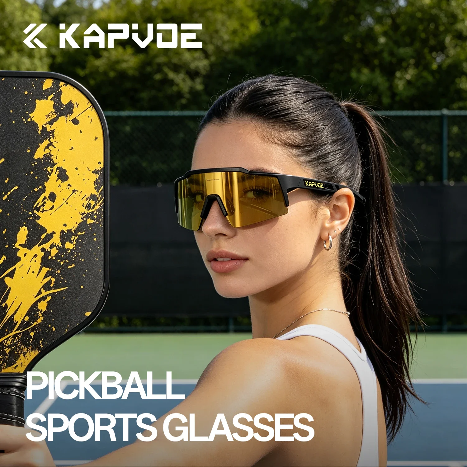 Occhiali da sole fotocromatici Kapvoe per pickleball, baseball, ciclismo, uomo e donna, occhiali MTB, protezione UV400, occhiali da bicicletta, escursionismo, sport all'aperto, corsa su strada,