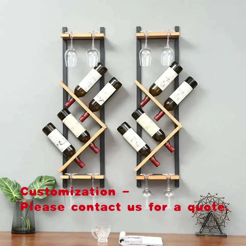 

custom.Wall Cube Metal Wine Bottle Holder Rack and White Display Cabinet Float Wooden Solid Pine Shelf