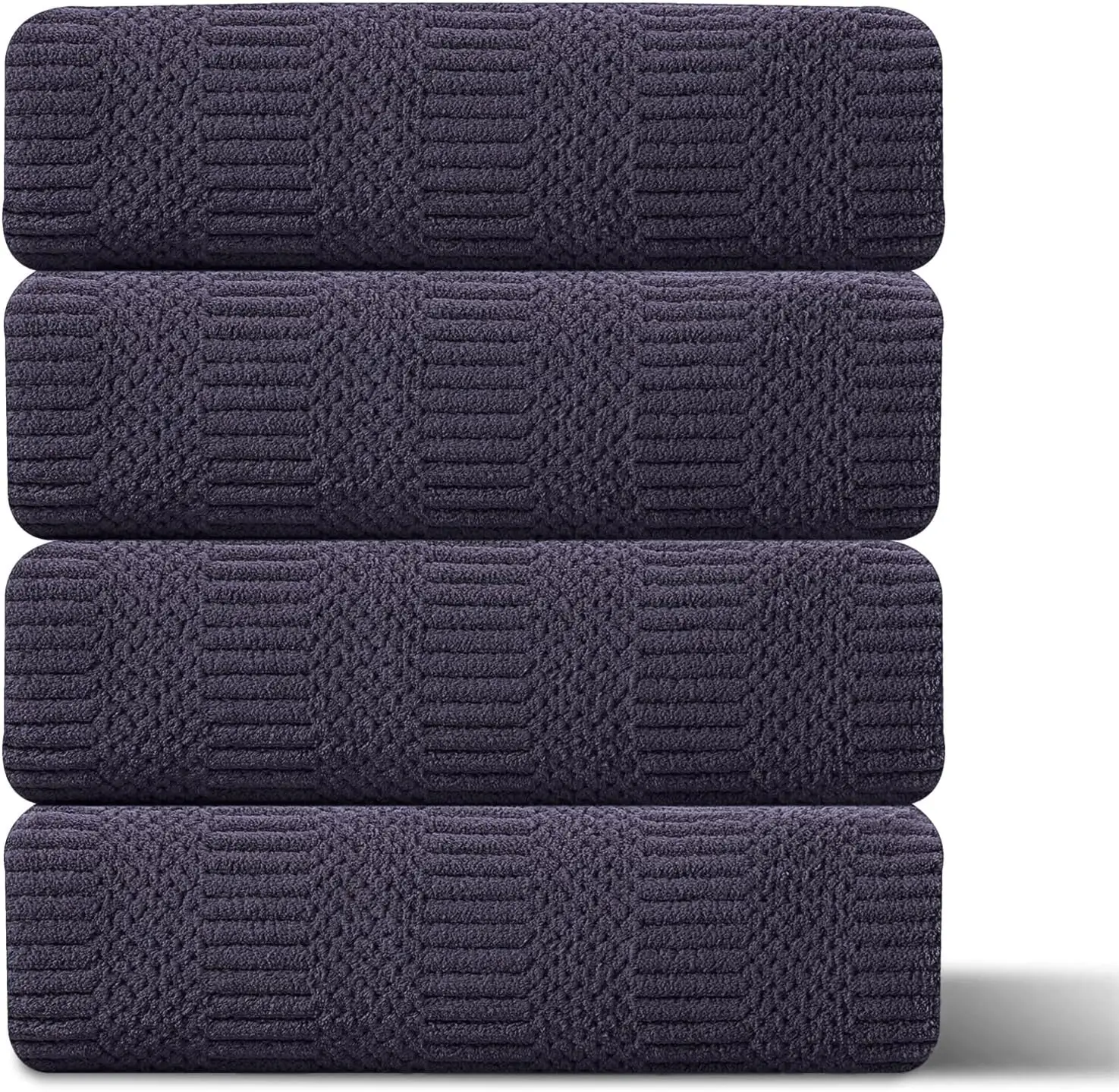 

4 Piece Oversized Bath Towels Set 35X70 Hes, Purple Extra Large Soft Bath Sheet Chair Towels 600 Gsm Highly Absorbent Qui Dry