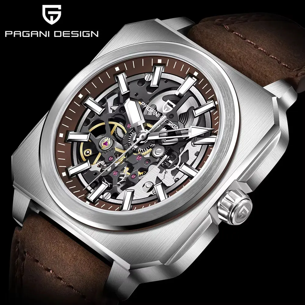 PAGANI DESIGN New 1791 Hollow Mechanical Men Wristwatch Classic Luxury Men Automatic Watches Top Brand Waterproof Watch Men Gift