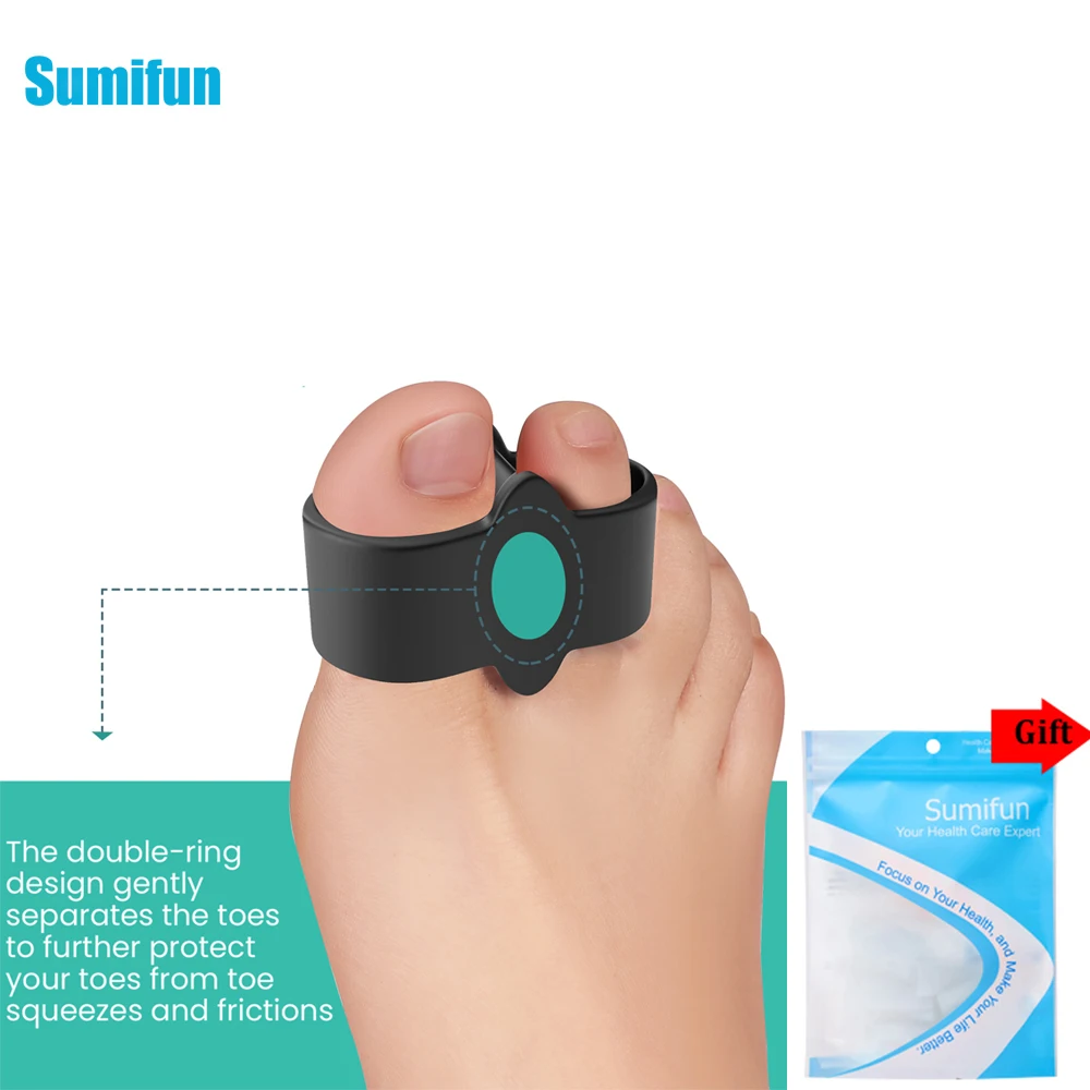 

1 Pair Soft Elastic Toe Separator Silicone Hallux Valgus Orthopedic Protector Thumb Corrector Spacers Bunion Relief Foot Care