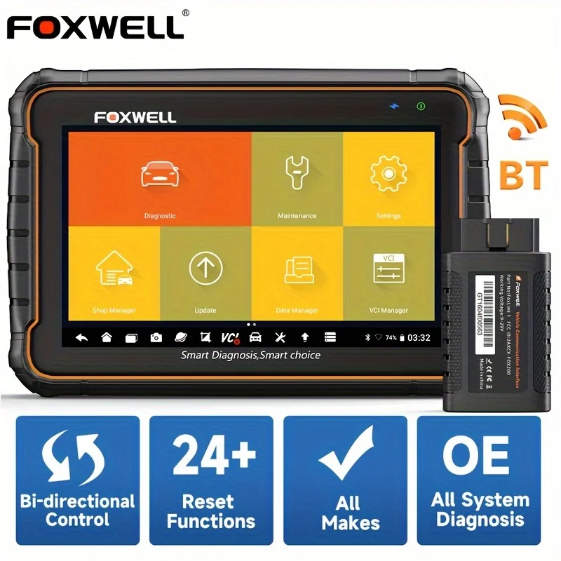 

Foxwell GT60 OBD2 Wireless Car Diagnostic Tools Professional All System Oil Reset A/F Adjust 24 Reset OBD 2 Automotive Scanner