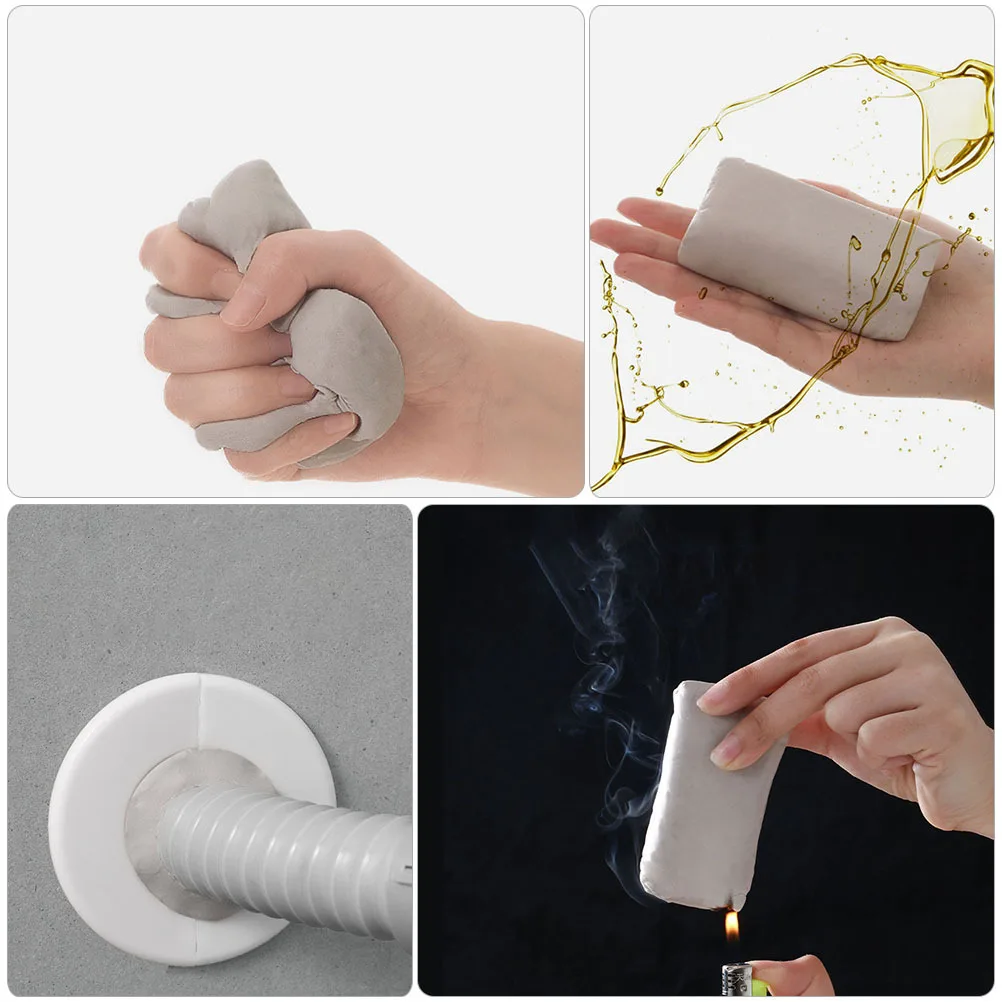 

4Pcs Sealant Caulk Clay for Sewer Tube Wall Cavity Mouse Hole Quick Repair Waterproof Fireproof Long-Lasting Hole Filling