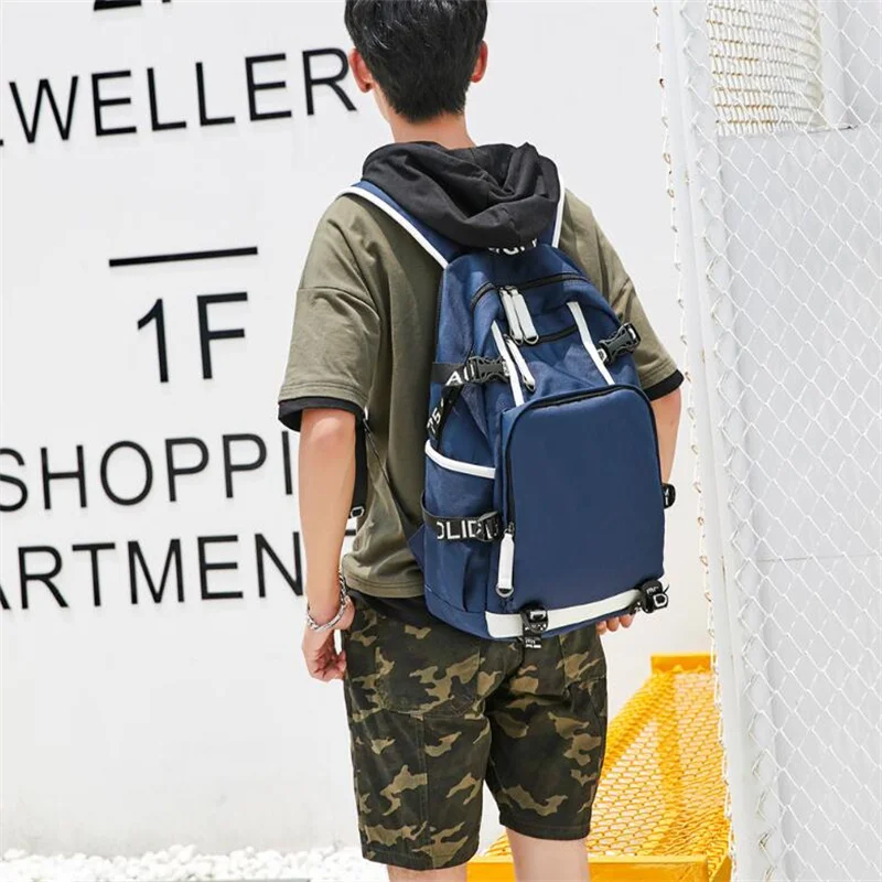 SCP Foundation Print Backpack Teenarges Students Schoolbag Men Women Causal Black USB Charging Port Laptop Travel Bags Mochila