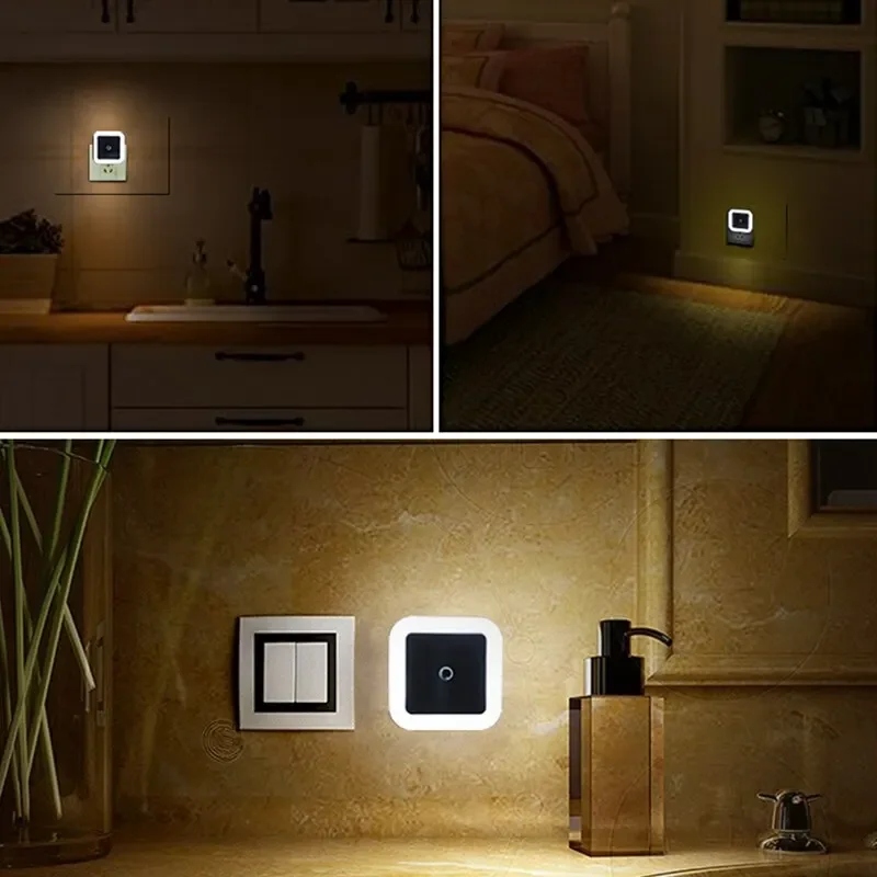 Wireless  Night Lights Mini EU Plug Lamp Light Control Sensor Children Room Kid Bedroom Decoration Midnight Light