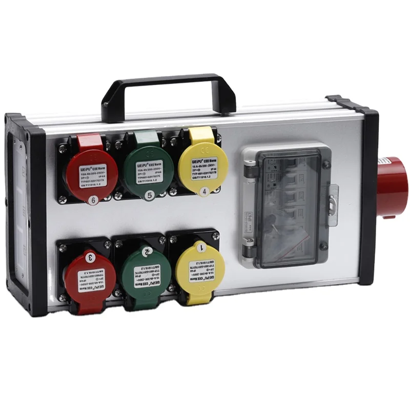 Power Distribution Power Distro Box for Stage Light Sound Equipment New Style Waterproof Stage 6-way Power Distribution Cabinet